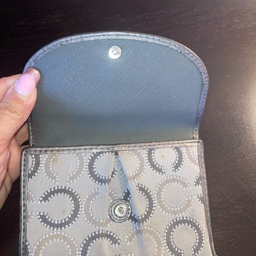 Gray Textured Coach Wallet - Picture 4 of 4